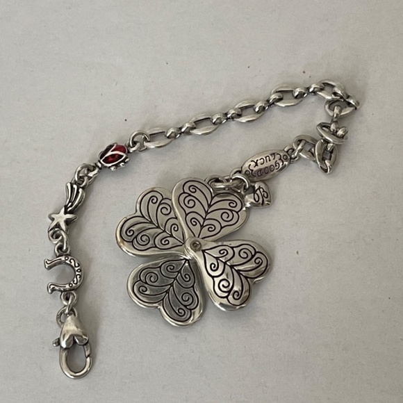 Brighton " Lucky clover " Luck, Good Luck, enamel ladybug, horse shoe bracelet - Picture 2 of 5